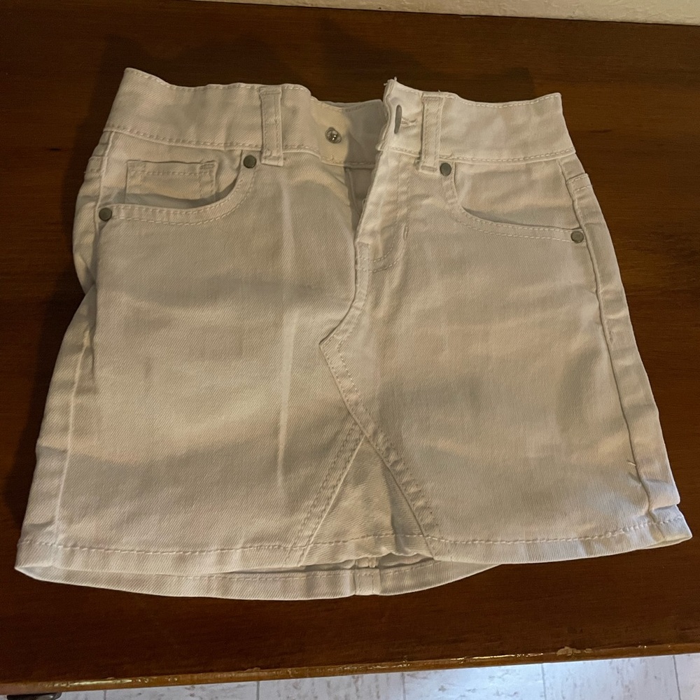 Little Girls size 4/5 white denim skirt